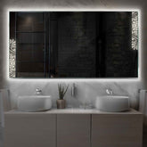 Specchio LED Rettangolare | Controllo tramite interruttore a muro | Luce bianca neutra - Reyze Serie Good Vibes Modello 4